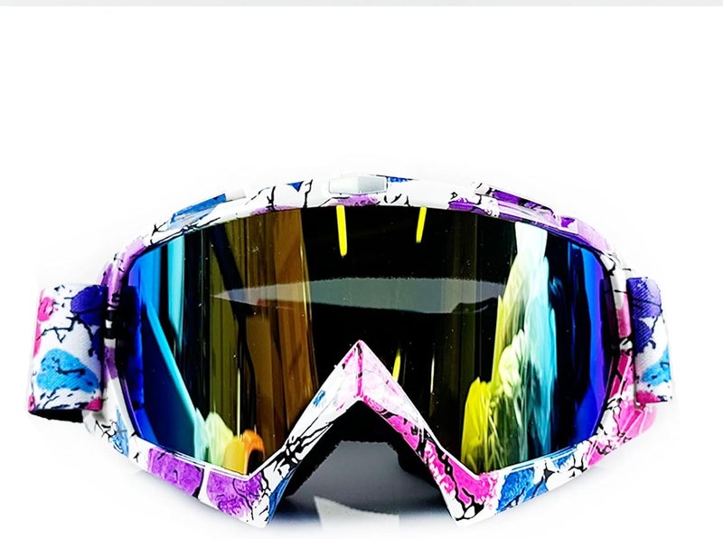 4-FQ Motocross Goggles ATV DirtBike Riding Racing Eyewear Windproof Glasses, Eye Protection Safety Goggles for Youth Men & Women, UV400 Anti-Fog Scratch Impact Resistant - Image 1